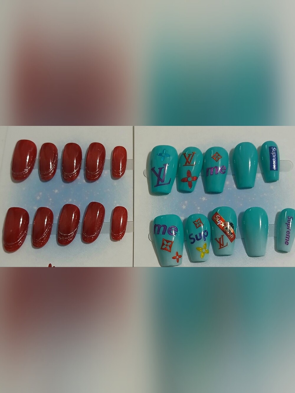 Set Of 2 Press On Nails